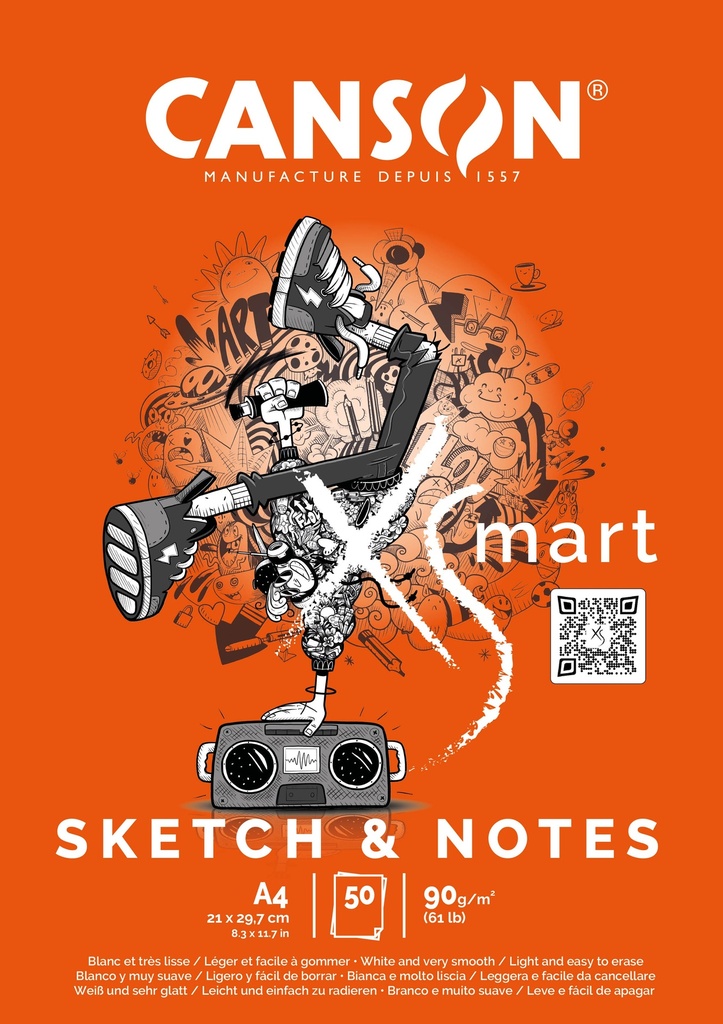Pad Xs'Mart A4 50SH 90GSM Sketch & Notes