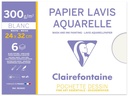 Aquarelle Wash Painting Pouch 24X32Cm 6Sh 300G