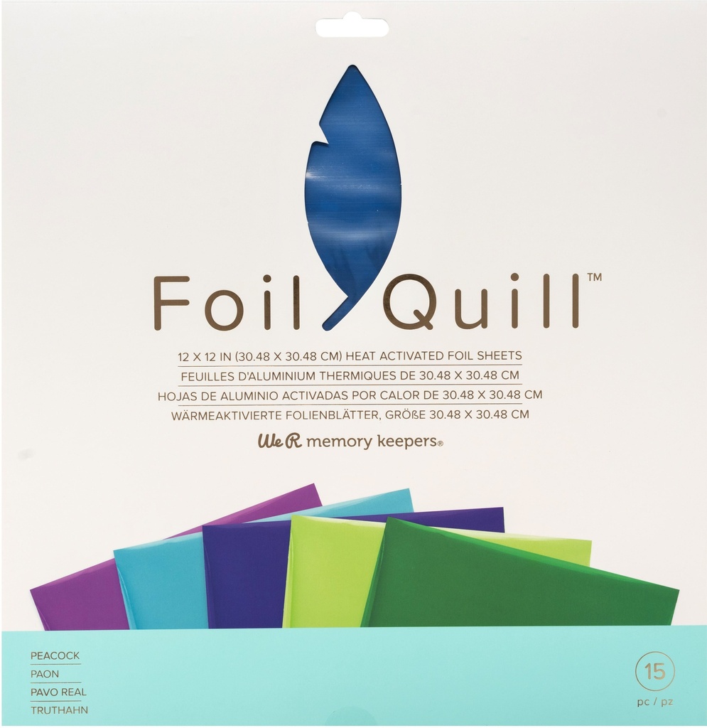 Foil Sheets - Wr - Foil Quill - 12 X 12 - Peacock - 30 Sheets