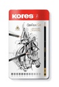 Sketch Pencil, Set Of 12 Different Grades (8B - 2H ),Triangular, Sharpened, "Grafitos"