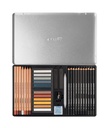 Metal Case Rembrandt Sketching Set 18 Pencils + 12 Pastels + Accessoires