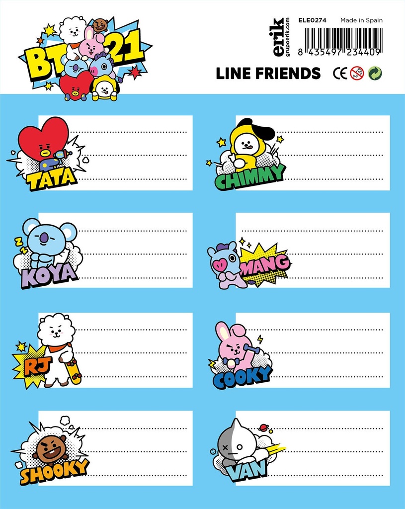 Self-Adhesive Labels BT21