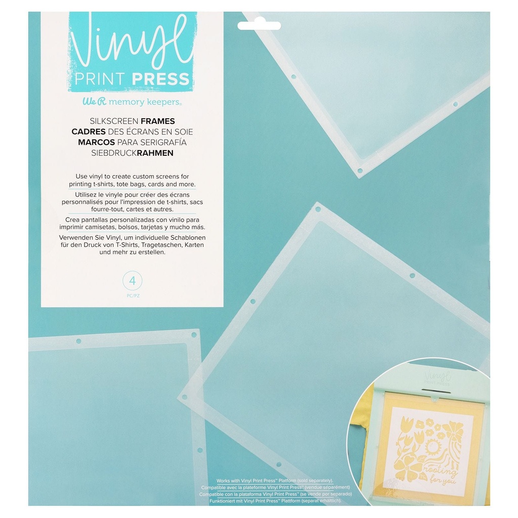 Accessory - Wr - Vinyl Print Press - Silkscreen Frames (4 Piece)