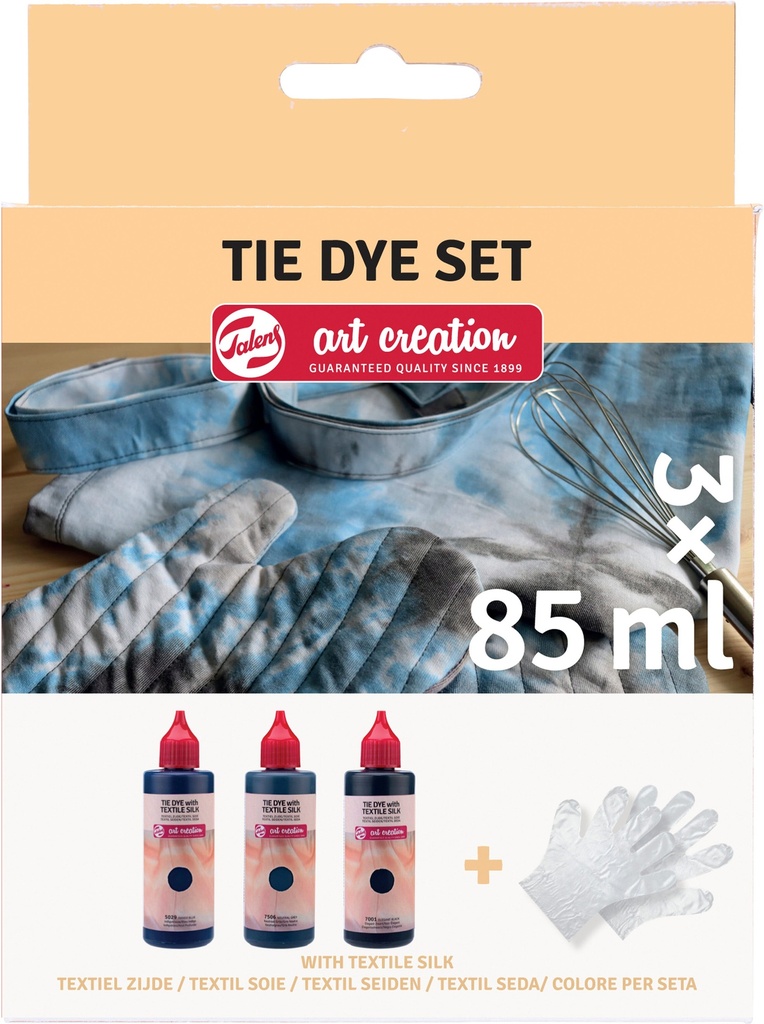 TAC TIE DYE SET BLACK 3X85ML