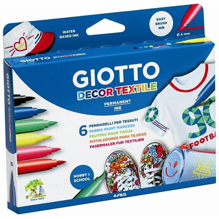 Fabric Marker Set of 6 pcs - Giotto Decor Textile