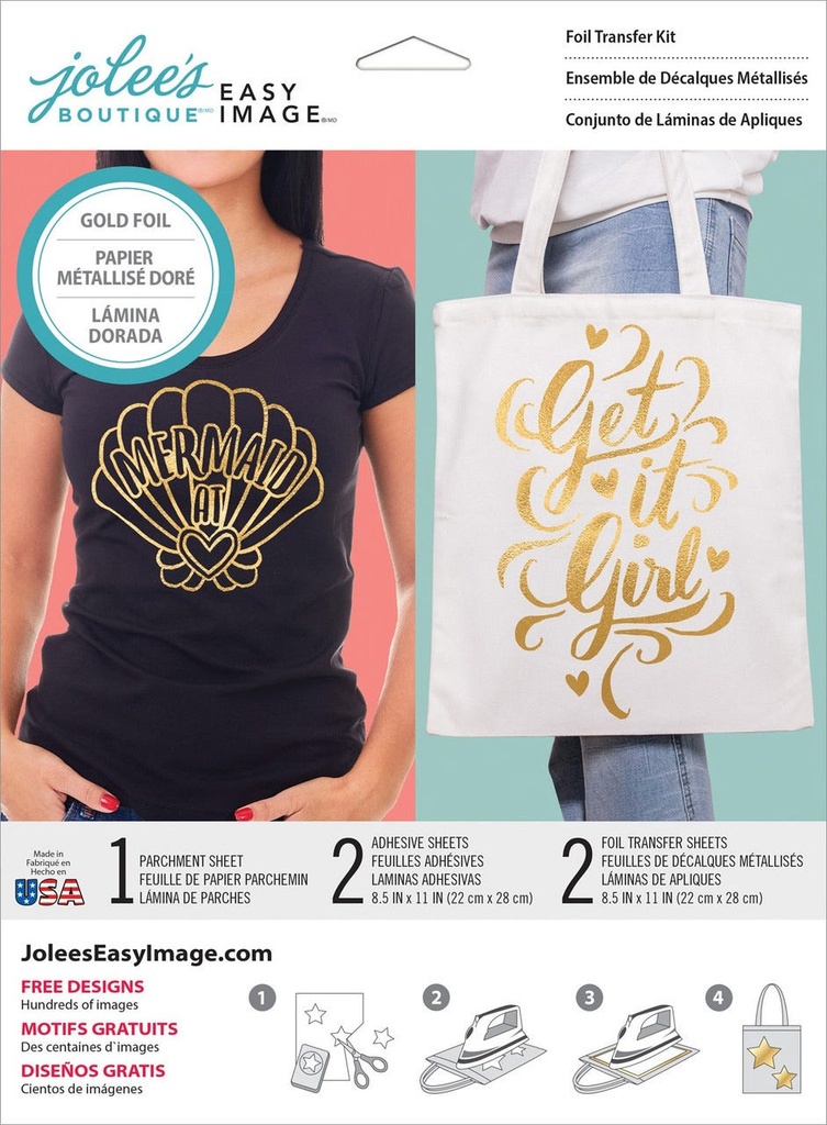 Iron-On - Job - Easy Image - Foil Transfer - Gold Foil - 5 Sheets