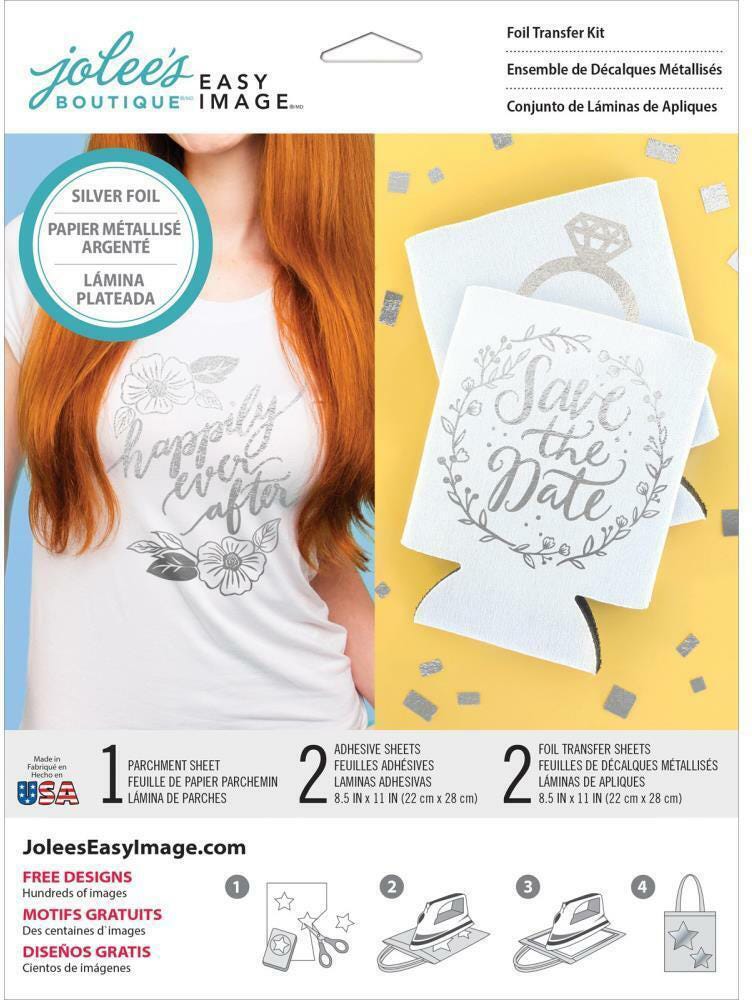 Iron-On - Job - Easy Image - Foil Transfer - Silver Foil - 5 Sheets