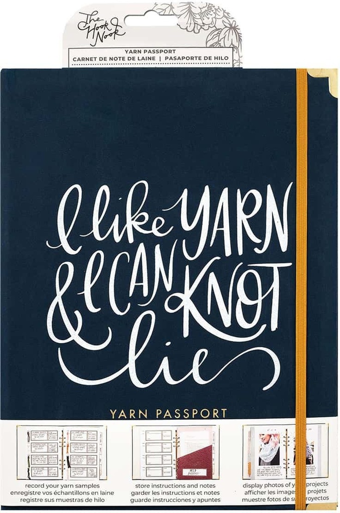 Journal - Thn - Yarn Passport - 8 X 10.5 - Gold Foil - 75 Sheets