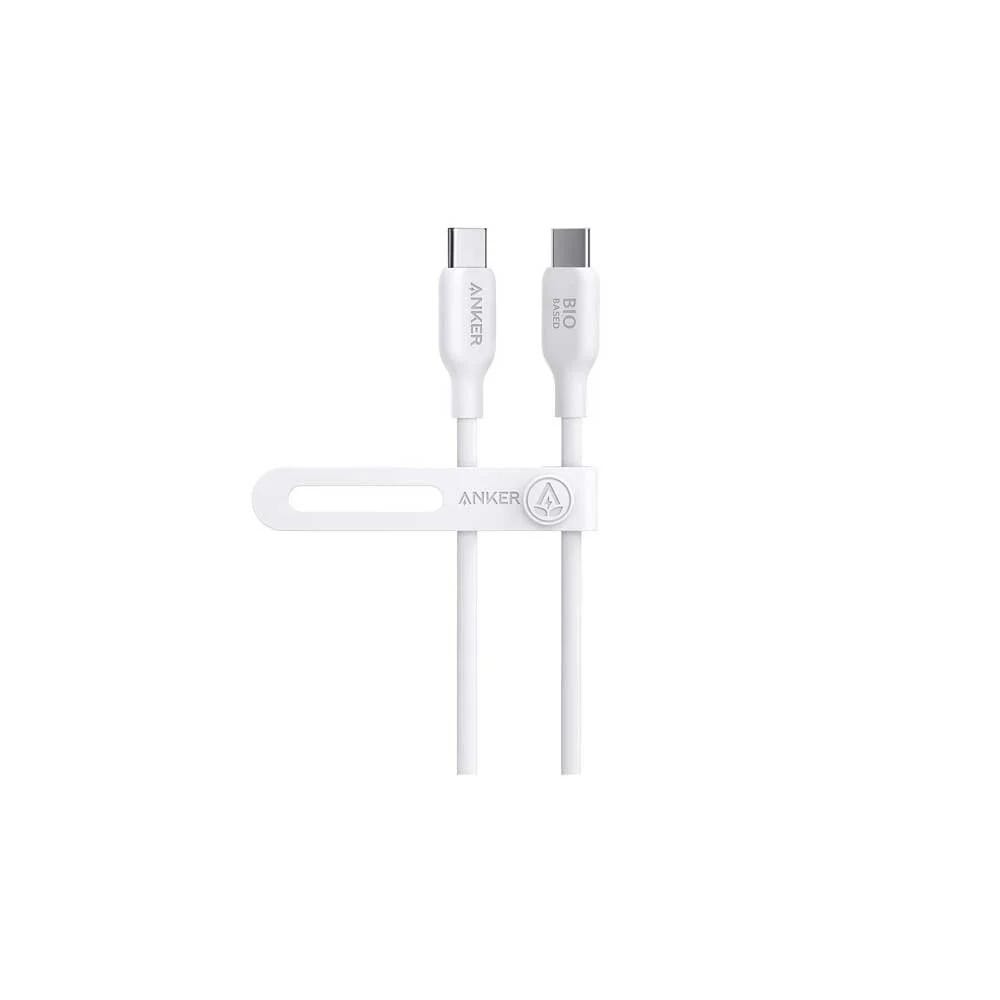 ANKER A80F1H21 544 USB-C TO USB-C CABLE (BIO-BASED 3FT) WHITE
