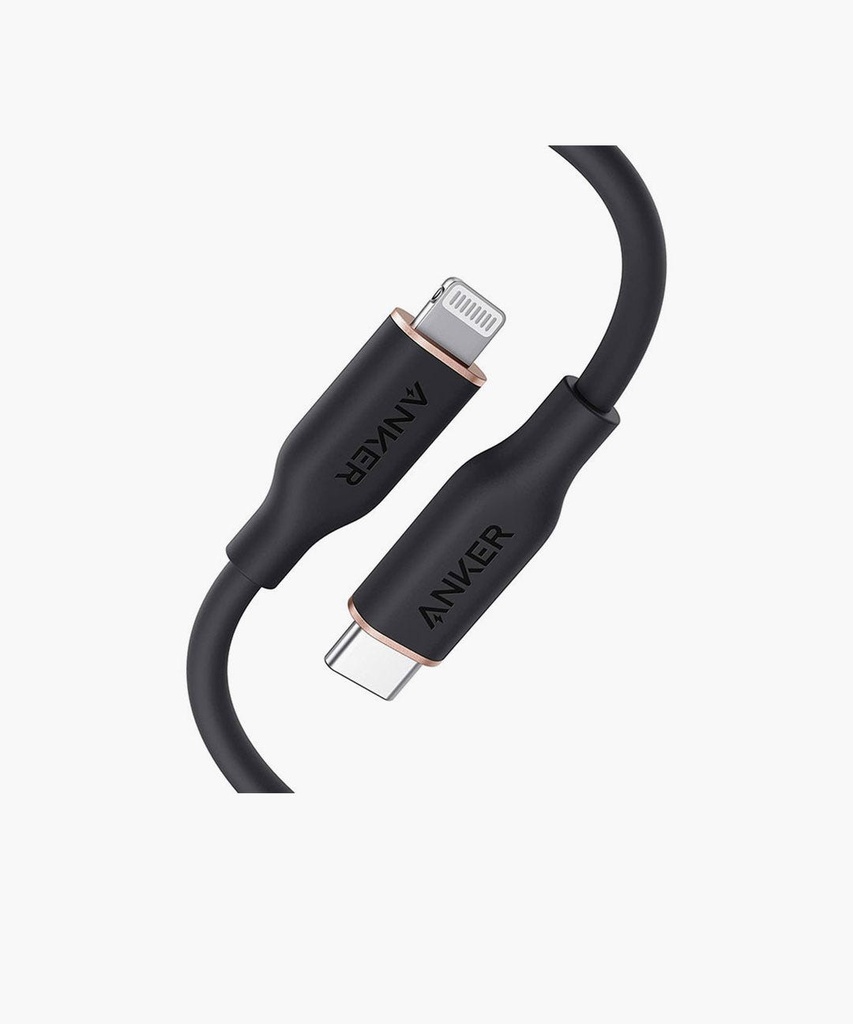 ANKER A8662H11 POWERLINE III FLOW USB-C WITH LIGHTNING CONNECTOR 3FTBLACK + ANKER A8662H61 POWERLINE