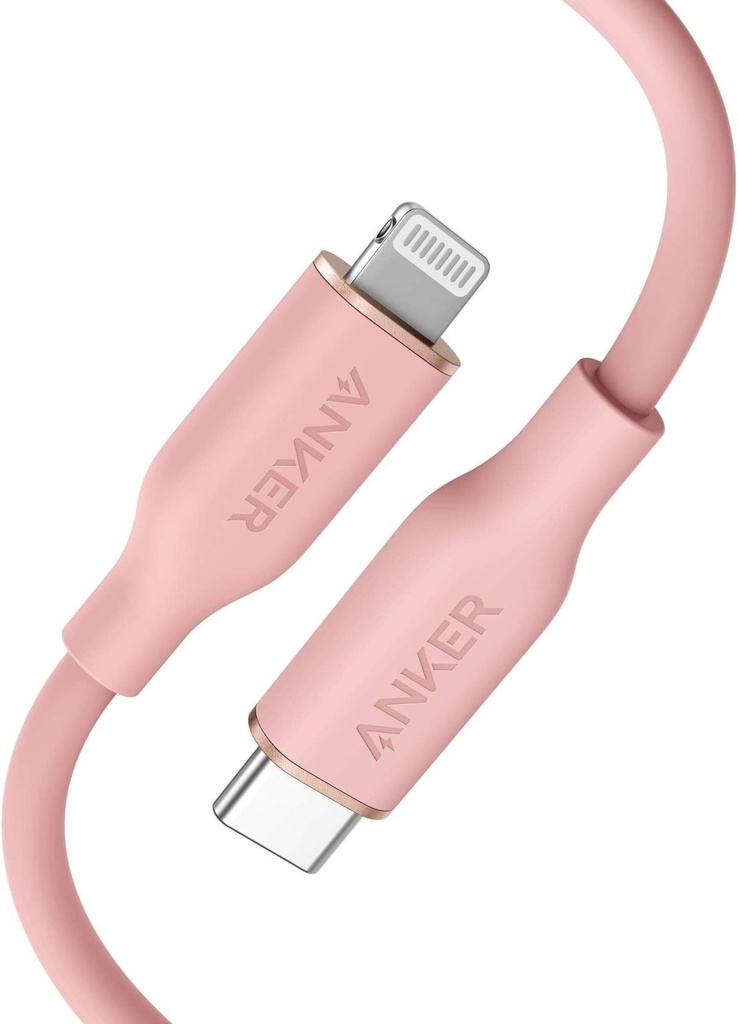 ANKER A8663H51 POWERLINE III FLOW USB-C WITH LIGHTNING CONNECTOR 6FTPINK