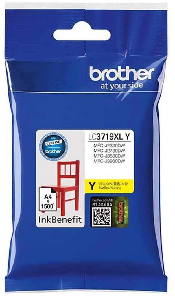 Brother Super High-yield Cartridge LC3719XLY Yellow 1,500 pages