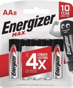 Energizer Max AA Alkaline Battery Pack Of 8