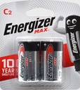 Energizer Max E93BP2 C Alkaline Battery Pack Of 2