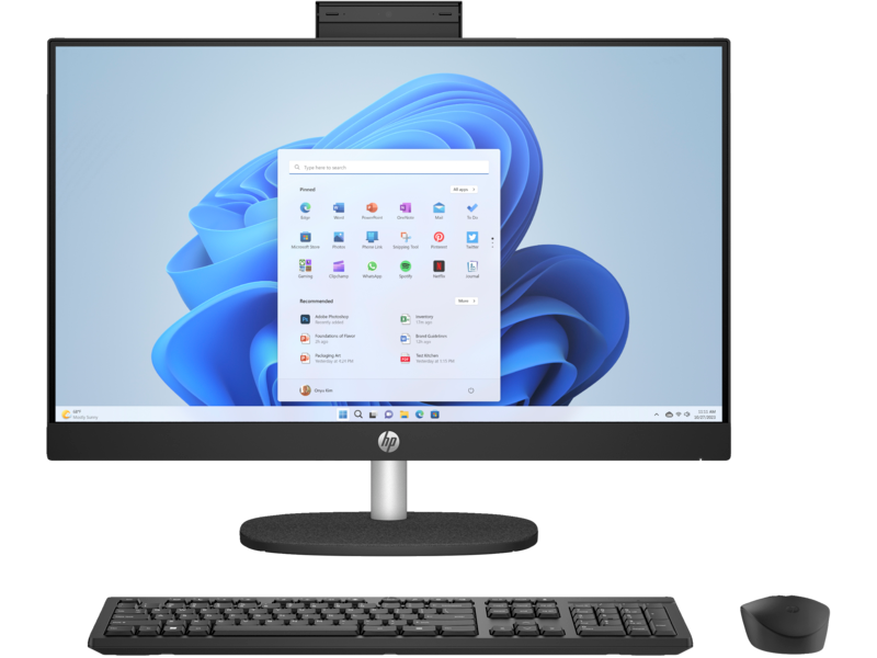 HP All- in-One 24-cr0018ne PC Core i5 intel Ires X Grahics-1335U 8GB/512GB SSD Touch/23.8"FHD Jet Bl