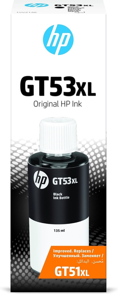 HP GT53XL 135ml Black Ink Bottle 1VV21AE
