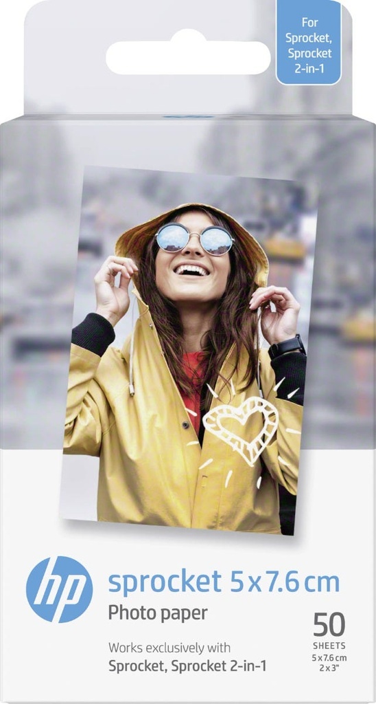 HP Sprocket 2X3 Paper 50 Sheets