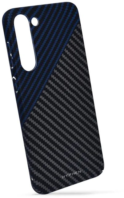Hyphen Dual Color Carbon Fiber Case - Samsung S23 Plus - Black And Blue
