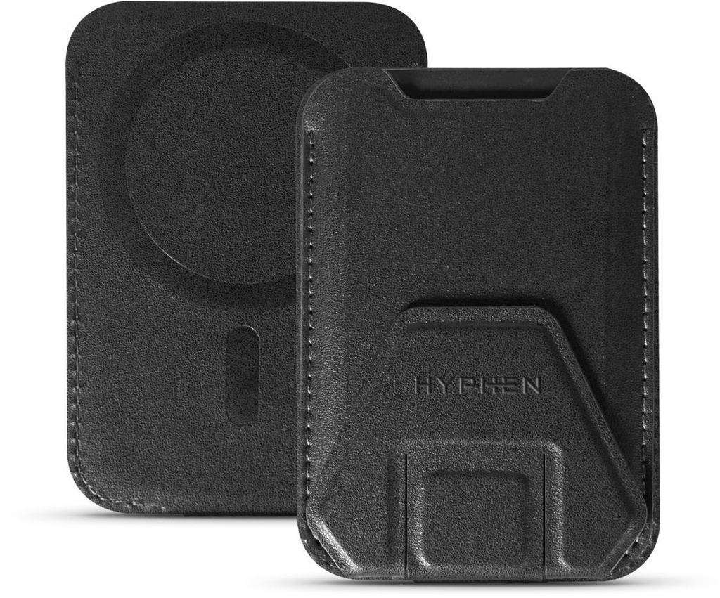 Hyphen Magsafe Wallet - Card Holder With Stand - Black