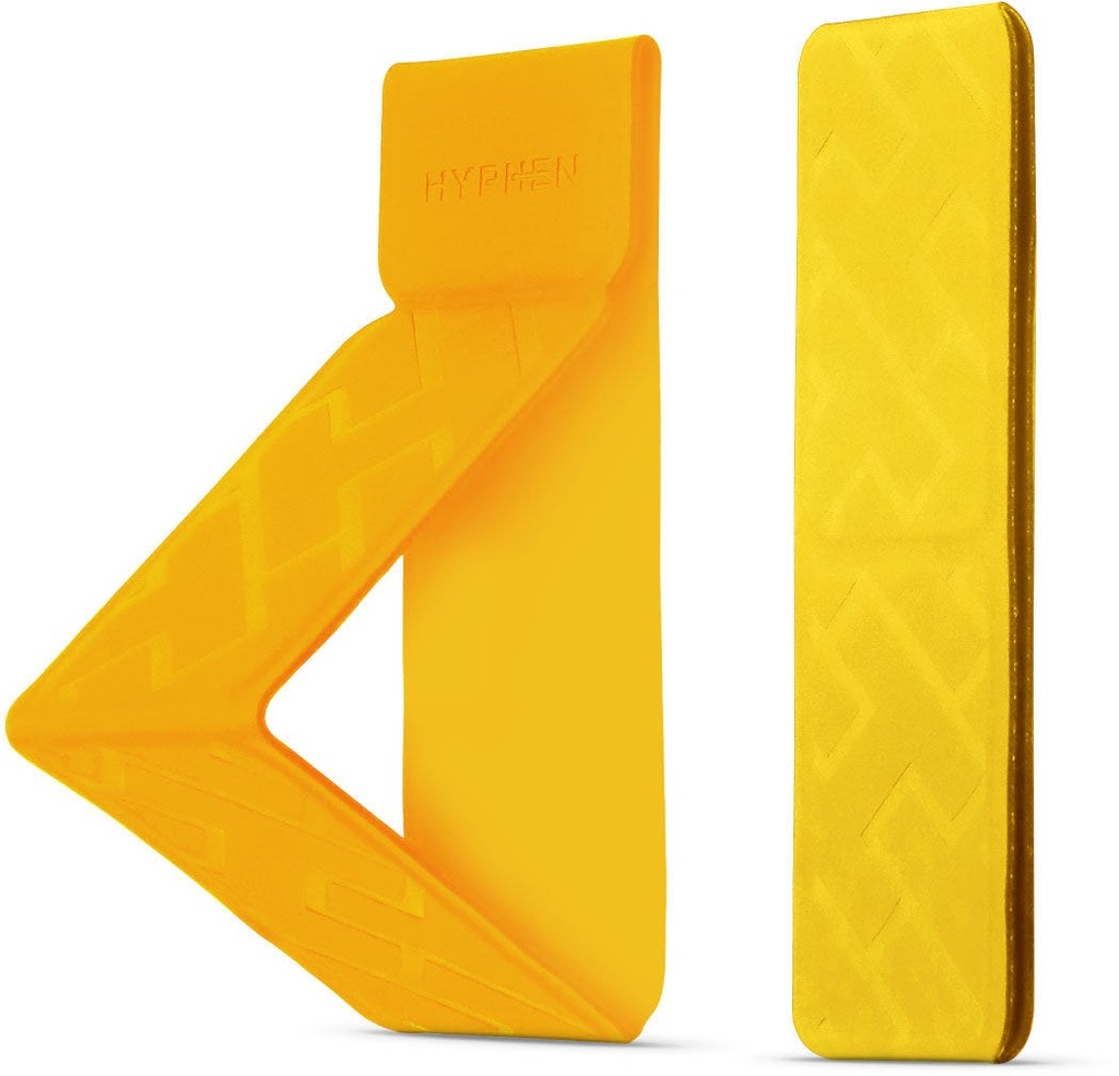 Hyphen Phone Case Grip Holder And Stand - Yellow - Upto 6.7 Inches