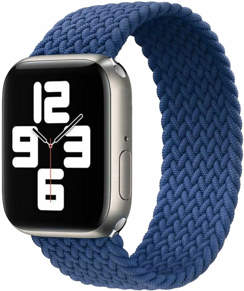 HYPHEN Watch Strap - Apple - Braided Watch Band Blue 42-44 MM Medium