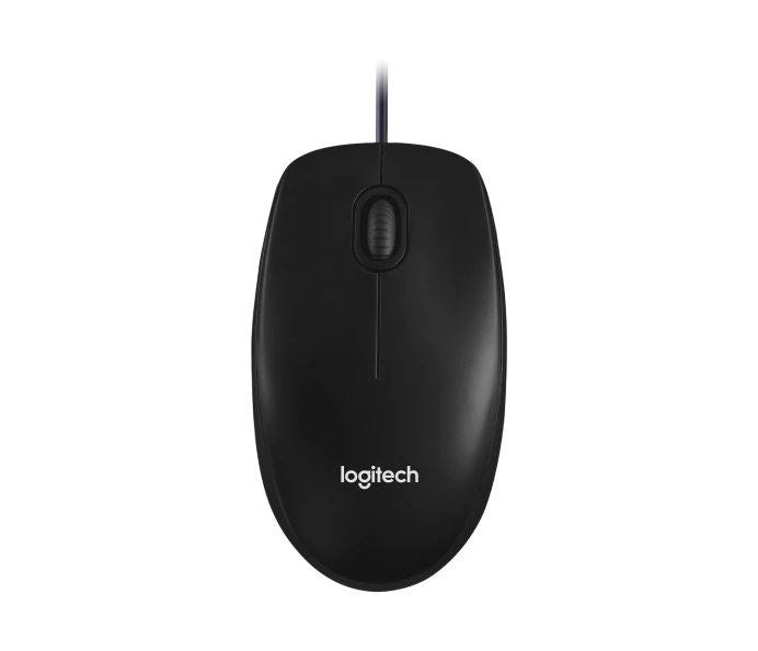 Logitech M100 Corded Mouse - Black - USB