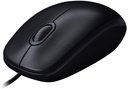Logitech M90 Wired USB Mouse, 1000 DPI Optical Tracking - Grey