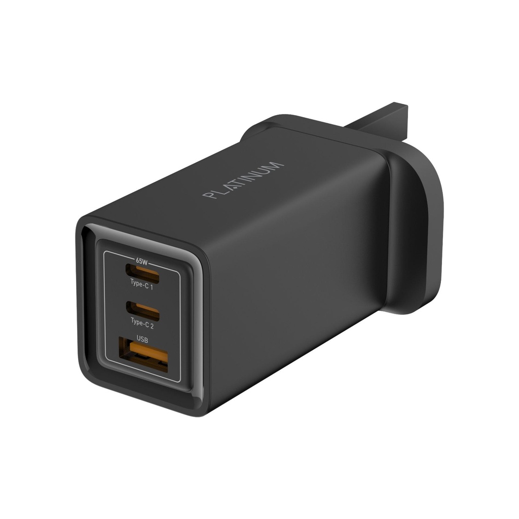 Platinum Vital Series Gan PD 65W Wall Charger - Black