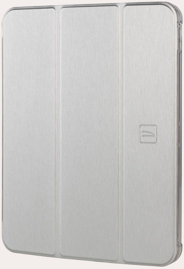 Satin Folio Case For Ipad 10Th Gen 10,9" 2022 - Silver Clear Back Shell