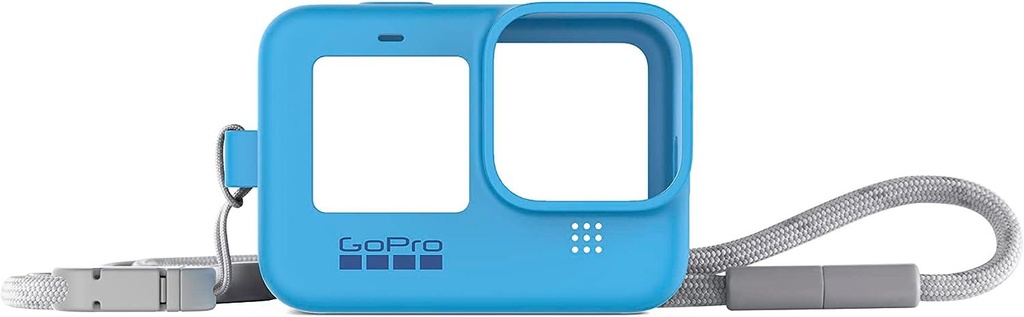 Go Pro  Silicone Sleeve, Lanyard - Blue 