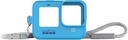 Go Pro  Silicone Sleeve, Lanyard - Blue 