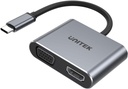 Unitek 4-In-1 USB Type-C Hub (HDMI 4K 60Hz +VGA + USB2.0 + USB-C Pd 100W) Space Grey