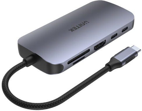 Unitek 9-in-1 USB-C 5Gbps Hub with Briad Cable Space Gray
