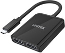 Unitek USB 3.1 Type-C To Dual Dp (8K 60Hz) Adapter With Mst