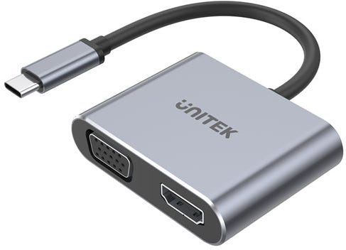 Unitek USB3.1 Type-C To HDMI (4K 60Hz) +VGA Adapter with MST