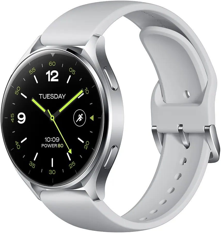 XIAOMI WATCH 2 SILVER CASE WITH GRAY TPU STRAP