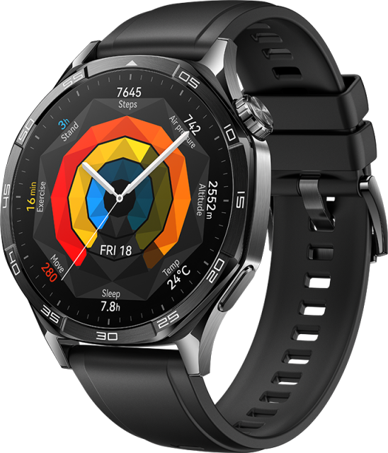 Huawei Watch Gt 5 46Mm Black Fluoroelastomer Strap
