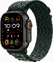Apple Watch Ultra 2 GPS + Cellular 49mm Black Titanium Case with Dark Green Alpine Loop - Medium