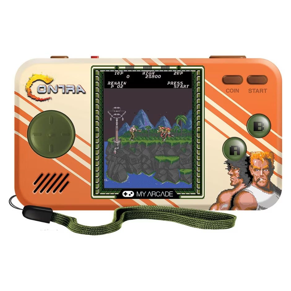My Arcade  Contra Pocket Player (Premium Edition) - Orange/Green 