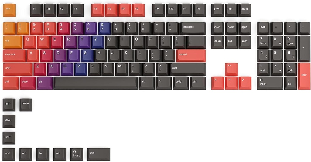 Glorious PBT Celestial Fire ANSI Mechanical Keycaps GMMK(114 Keys)