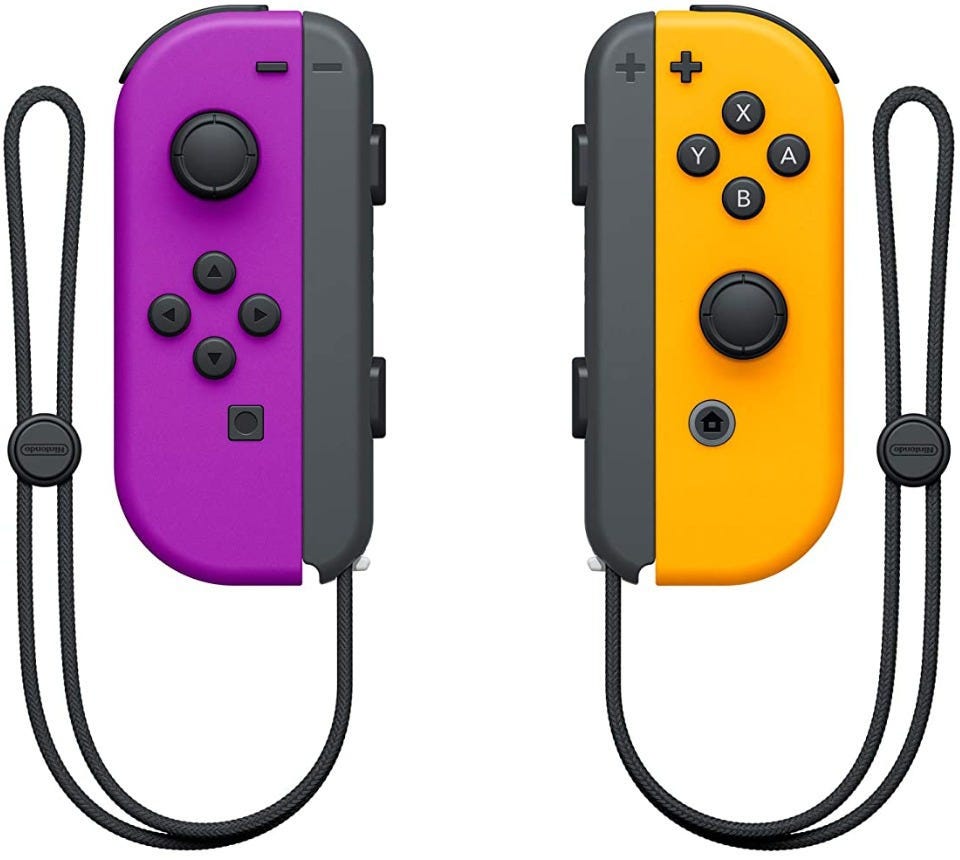 Nintendo Switch Joy-Con Controller Pair - Neon Purple/Orange