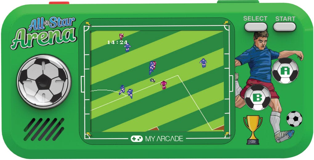 My Arcade  Pocket Player All-Star Arena + 300 Bonus Games Portable Gaming System - Green 