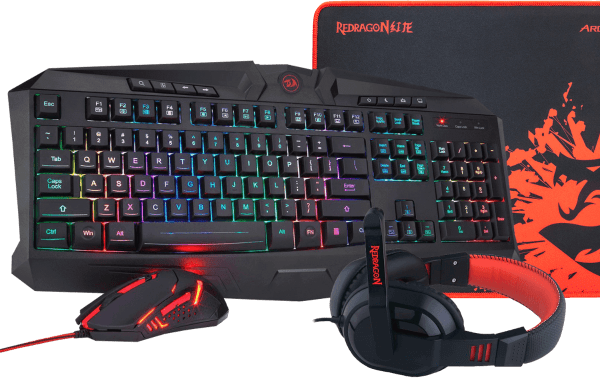 Redragon 4-1 Gaming Combo kit (Keyboard + Mouse + Headset + Mousepad) S101-BA-2