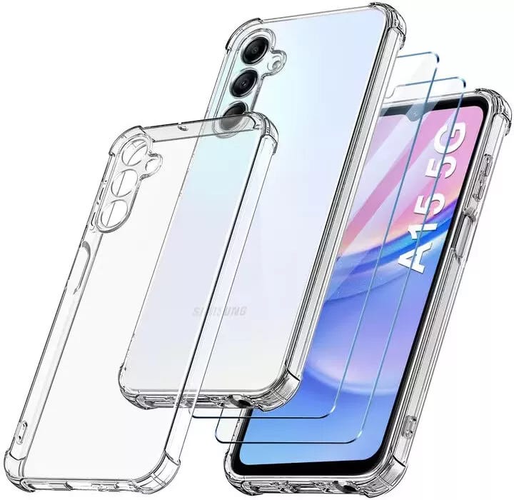 ESSE Clear Case + Case Friendly Tempered Glass - Samsung A15