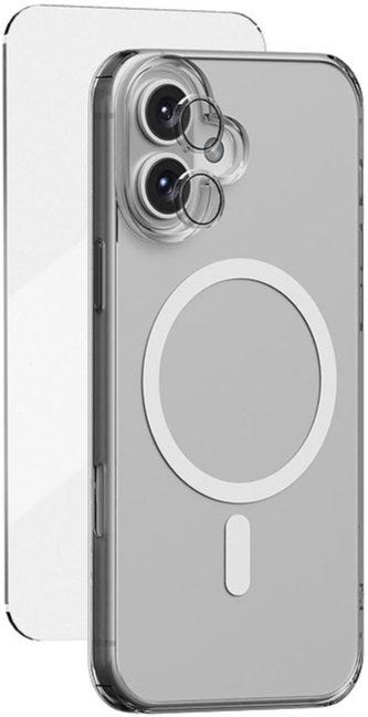 ESSE MagSafe AirSkin 3 in 1 Case - iPhone 16 - 6.1 Includes Clear MagSafe Case + Tempered Glass + L