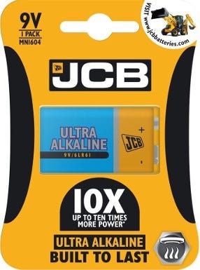 JCB PP3 9V Ultra Alkaline Battery