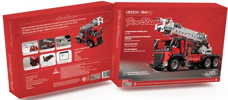 JIMU GO Fire Blazerl , Bulid a cool fire truck and experience a variety of mechanical structures