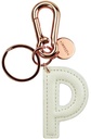 My Initial - Key Ring - P - White