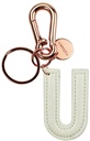 My Initial  - Key Ring - U - White