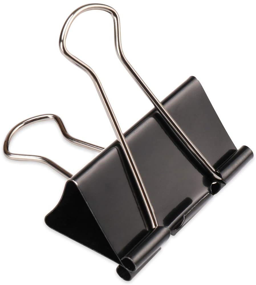 Clip Binder Foldback Metal 2" Black